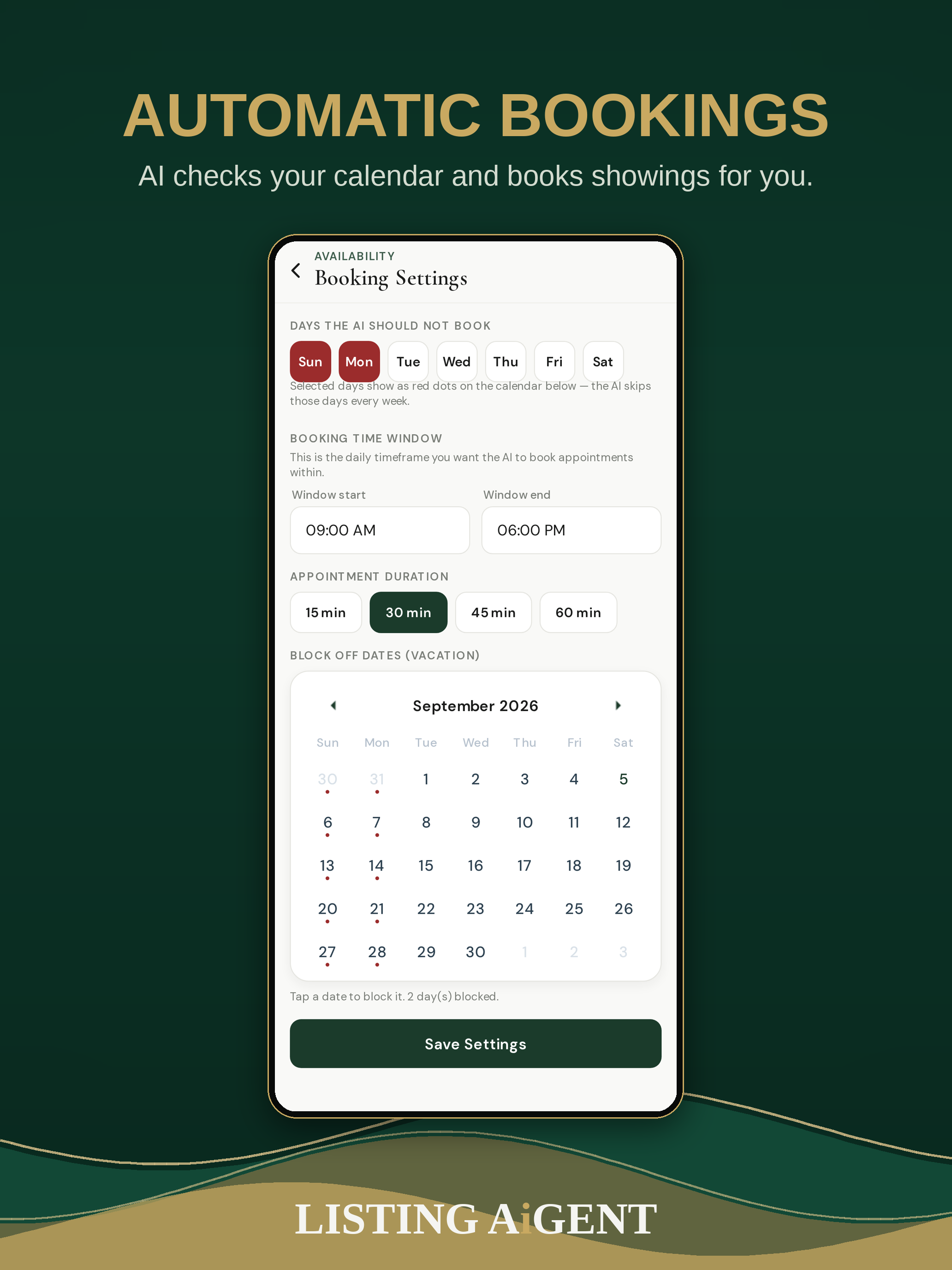 Automatic Showings & Bookings